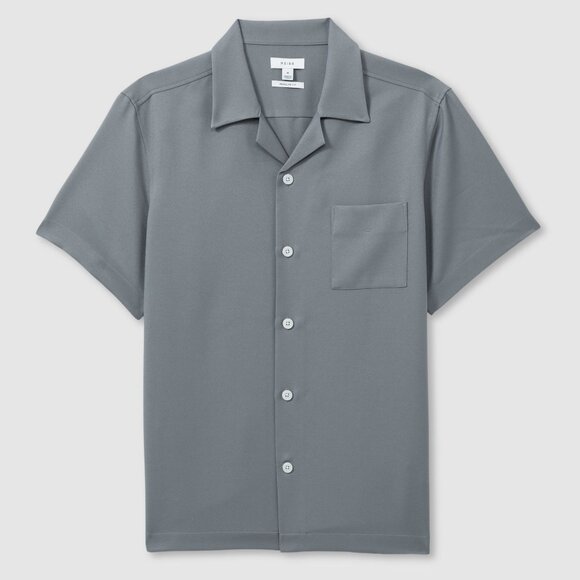 Reiss - Tokyo Cuban Collar Button Through Shirt - Picture 4 of 4